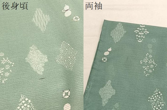 平和屋着物＊夏物　小紋　絽　瓢箪に七宝　洗える着物　BAAX7246hv
