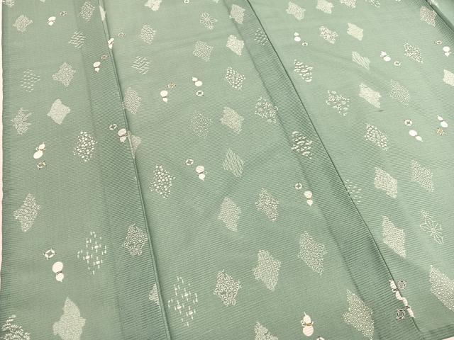 平和屋着物＊夏物　小紋　絽　瓢箪に七宝　洗える着物　BAAX7246hv