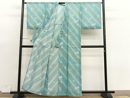 平和屋着物＊夏物　小紋　紅梅織　辻が花　暈し染め　洗える着物　BAAX7250hv