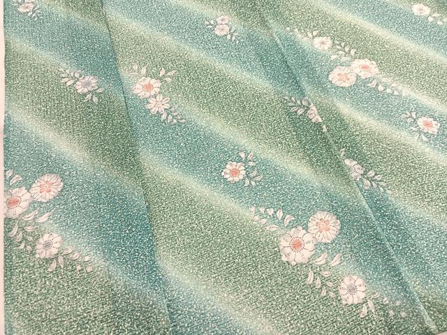 平和屋着物＊夏物　小紋　紅梅織　辻が花　暈し染め　洗える着物　BAAX7250hv