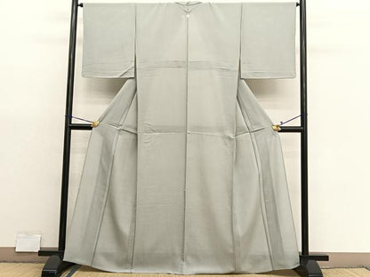 平和屋着物＊夏物　色無地　絽　砂色　正絹　逸品　BAAX7251hv