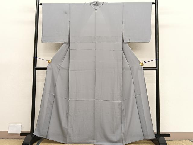 平和屋着物＊夏物　色無地　絽　利休白茶色　正絹　逸品　BAAX7253hv