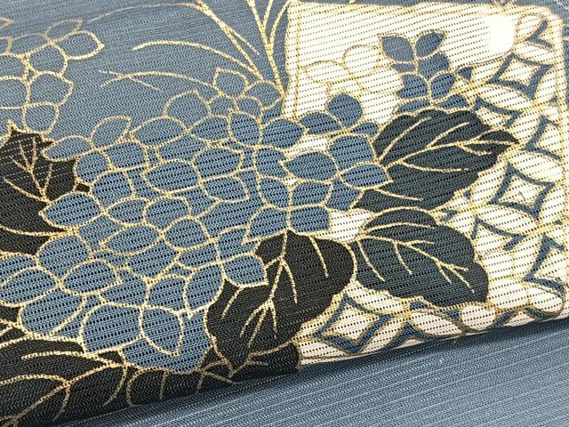 平和屋着物＊夏物　訪問着　絽　色紙花文　暈し染め　金彩　洗える着物　BAAX7255hv