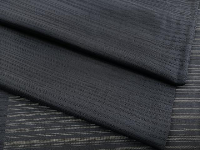 平和屋着物＊夏物　色無地　変わり絽　紫黒色　正絹　逸品　BAAX7256hv