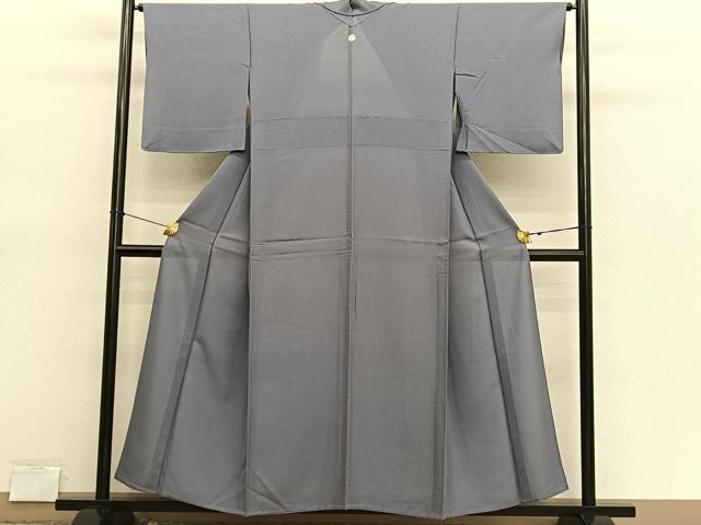 平和屋着物＊夏物　色無地　絽　源氏鼠色　正絹　逸品　BAAX7261hv