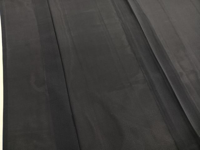 平和屋着物＊夏物　色無地　絽　黒緑色　正絹　逸品　BAAX7262hv