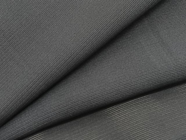 平和屋着物＊夏物　色無地　絽　黒緑色　正絹　逸品　BAAX7262hv