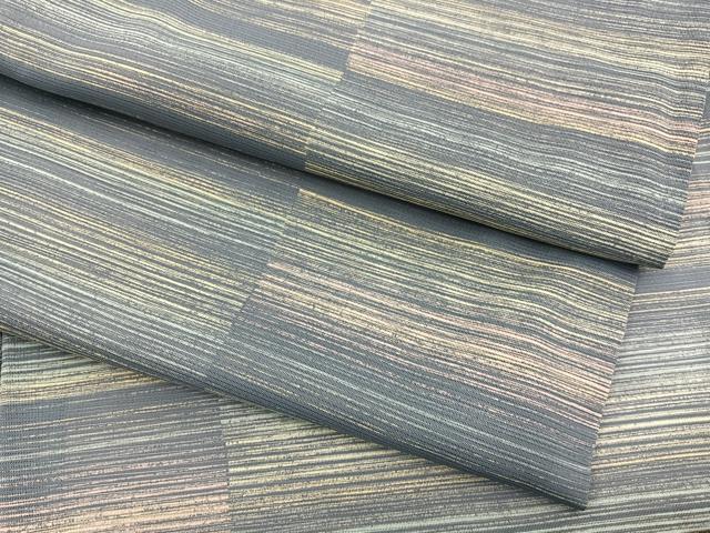 平和屋着物＊夏物　小紋　絽　横段文　洗える着物　BAAX7263hv