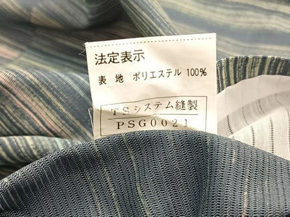 平和屋着物＊夏物　小紋　絽　横段文　洗える着物　BAAX7263hv