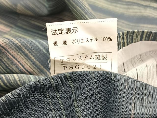 平和屋着物＊夏物　小紋　絽　横段文　洗える着物　BAAX7263hv
