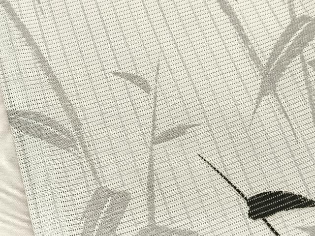 平和屋着物＊夏物　小紋　絽　枝葉文　洗える着物　未使用　BAAX7264hv