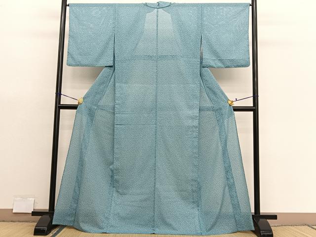 平和屋着物＊夏物　小紋　絽　小花文　洗える着物　BAAX7266hv