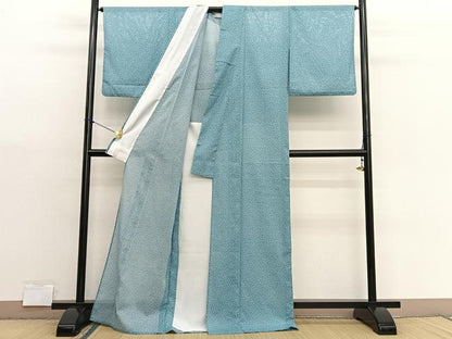 平和屋着物＊夏物　小紋　絽　小花文　洗える着物　BAAX7266hv
