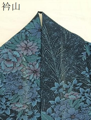 平和屋着物＊夏物　小紋　絽　草花文　正絹　逸品　BAAX7269hv