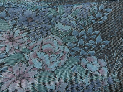 平和屋着物＊夏物　小紋　絽　草花文　正絹　逸品　BAAX7269hv