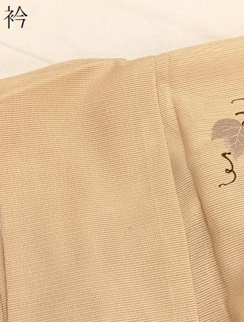 平和屋着物＊夏物　訪問着　絽　葡萄蔦の葉文　暈し染め　金彩　洗える着物　BAAX7271hv