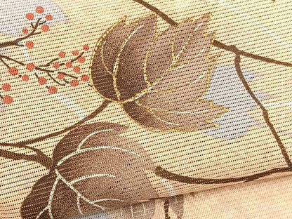 平和屋着物＊夏物　訪問着　絽　葡萄蔦の葉文　暈し染め　金彩　洗える着物　BAAX7271hv