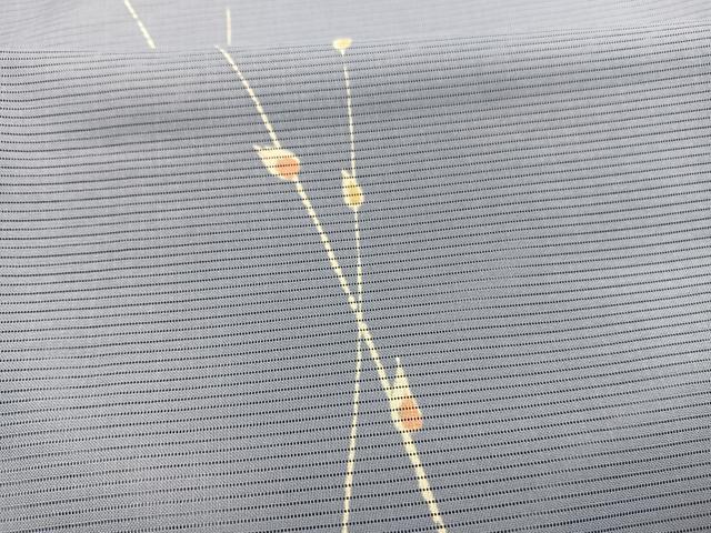 平和屋着物＊夏物　小紋　絽　枝花文　洗える着物　BAAX7272hv