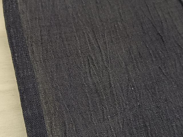 平和屋着物＊夏物　小紋　縮織　杜若　BAAX7278hv
