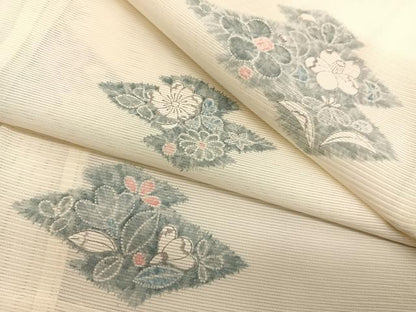 平和屋着物＊夏物　小紋　絽　辻が花　正絹　逸品　BAAX7280hv