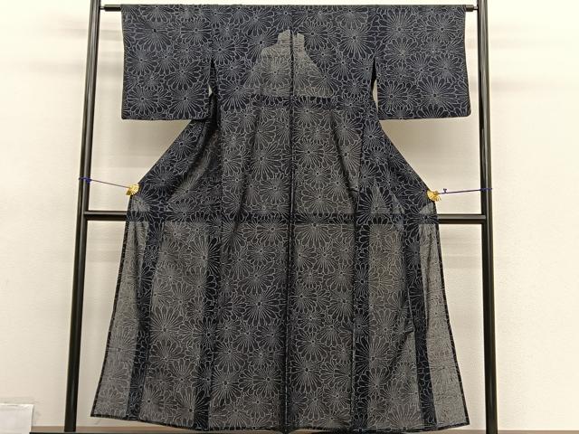 平和屋着物＊夏物　紗紬　花づくし　正絹　逸品　BAAX7286hv