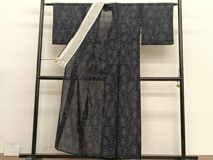 平和屋着物＊夏物　紗紬　花づくし　正絹　逸品　BAAX7286hv