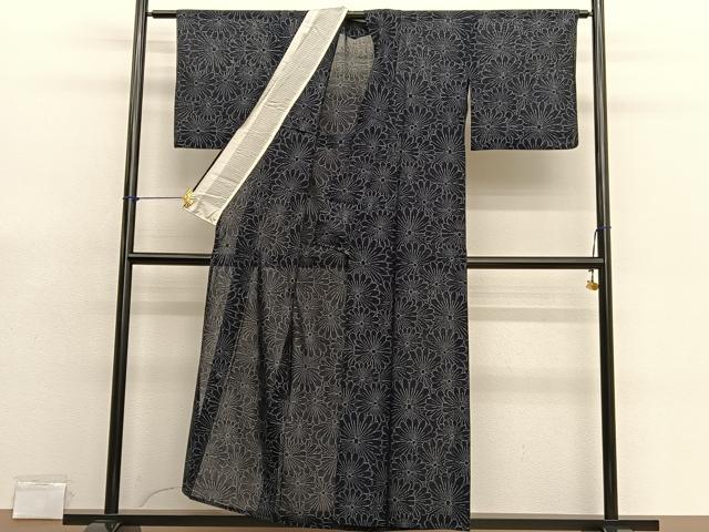 平和屋着物＊夏物　紗紬　花づくし　正絹　逸品　BAAX7286hv