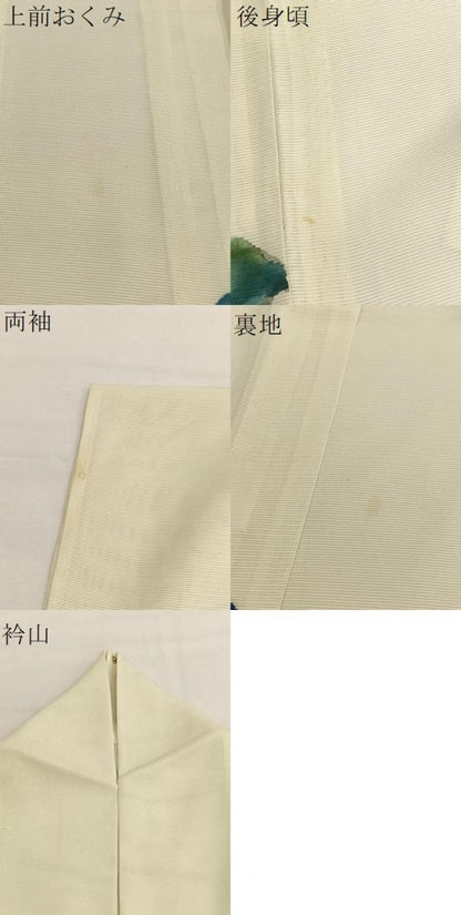 平和屋着物＊夏物　訪問着　絽　作家物　手描き　朝顔　正絹　逸品　BAAX7291hv