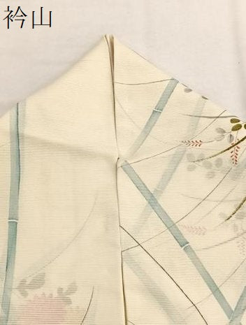 平和屋着物＊夏物　小紋　絽　手描き　草花文　正絹　逸品　BAAX7294hv