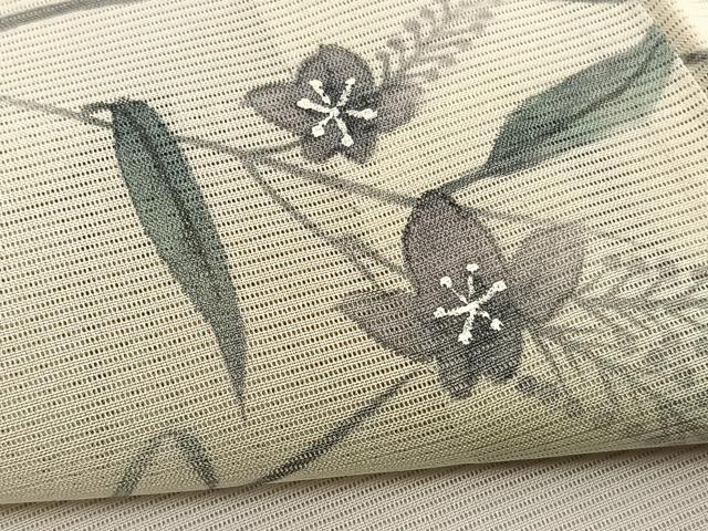 平和屋着物＊夏物　訪問着　絽　手描き　枝花文　暈し染め　正絹　逸品　BAAX7298hv