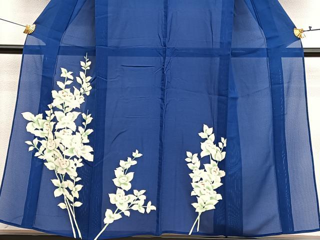 平和屋着物＊夏物　訪問着　絽　枝花文　正絹　逸品　BAAX7300hv
