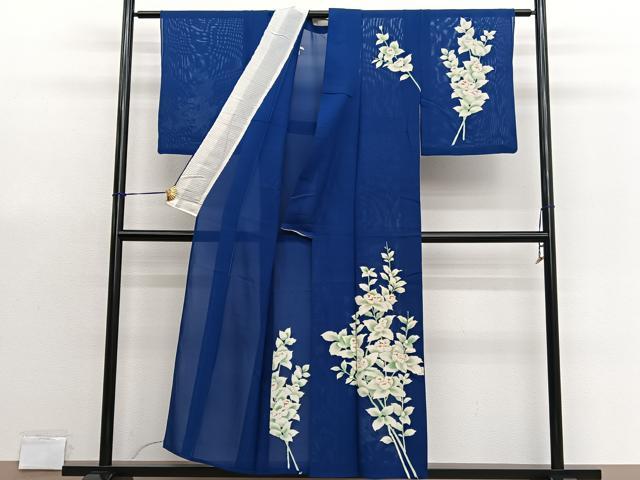 平和屋着物＊夏物　訪問着　絽　枝花文　正絹　逸品　BAAX7300hv