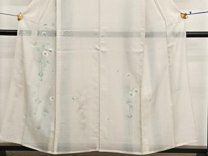 平和屋着物＊夏物　訪問着　絽　花蝶文　暈し染め　金彩　正絹　逸品　BAAX7302hv