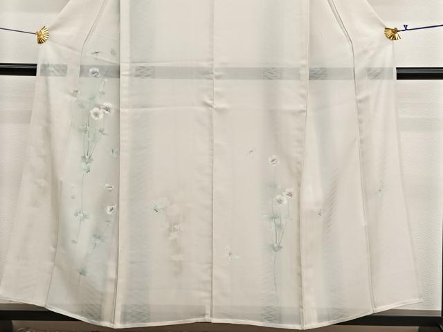 平和屋着物＊夏物　訪問着　絽　花蝶文　暈し染め　金彩　正絹　逸品　BAAX7302hv
