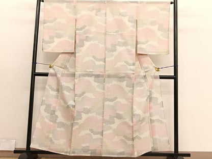 平和屋着物＊夏物　紗紬　瑞雲　正絹　逸品　BAAX7306hv