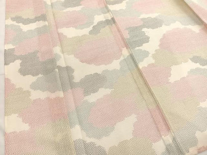 平和屋着物＊夏物　紗紬　瑞雲　正絹　逸品　BAAX7306hv