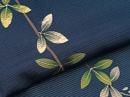 平和屋着物＊夏物　訪問着　絽　刺繍　枝葉文　正絹　逸品　BAAX7307hv