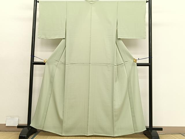平和屋着物＊夏物　色無地　絽　女郎花色　正絹　逸品　BAAX7311hv