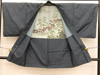 平和屋着物■男性　本場大島紬　アンサンブル　100亀甲　総詰め　正絹　逸品　BAAX7320hv