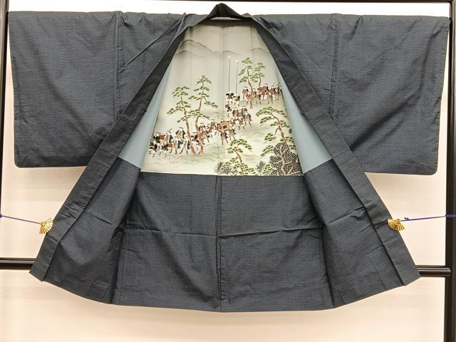 平和屋着物■男性　本場大島紬　アンサンブル　100亀甲　総詰め　正絹　逸品　BAAX7320hv