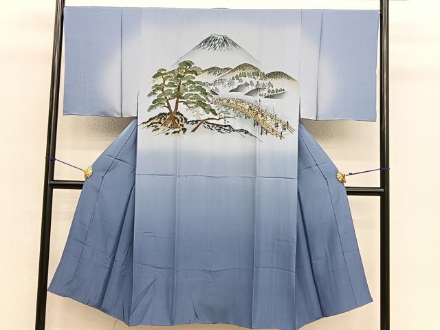 平和屋着物■男性　本場大島紬　アンサンブル　長襦袢（袷）セット　100亀甲　総詰め　正絹　逸品　BAAX7321hv