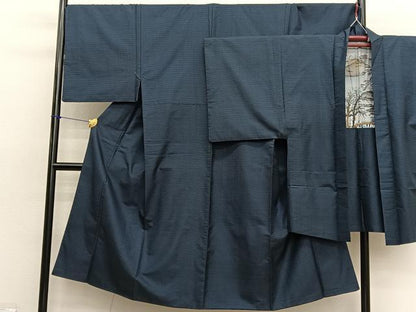 平和屋着物●男性　本場大島紬　アンサンブル　100亀甲　総詰め　正絹　逸品　BAAX7324hv