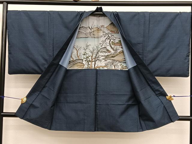 平和屋着物●男性　本場大島紬　アンサンブル　100亀甲　総詰め　正絹　逸品　BAAX7324hv