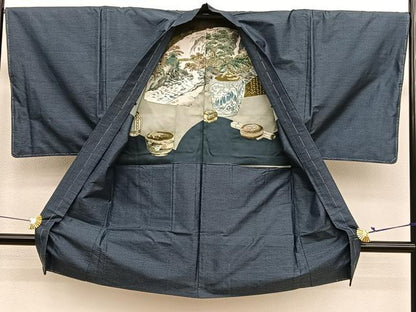 平和屋着物■男性　本場大島紬　アンサンブル　80亀甲　総詰め　正絹　逸品　BAAX7325hv