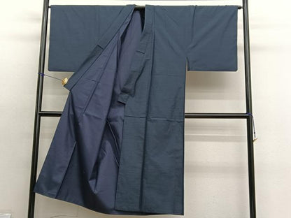 平和屋着物■男性　本場大島紬　アンサンブル　格子　正絹　逸品　BAAX7327hv