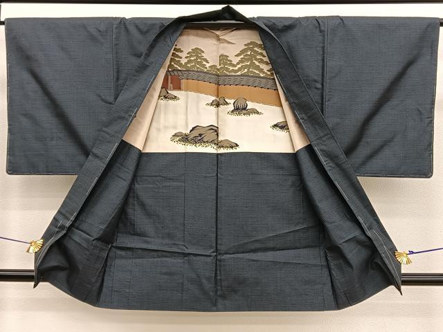 平和屋着物□男性 本場大島紬 アンサンブル 100亀甲 総詰め 正絹 逸品