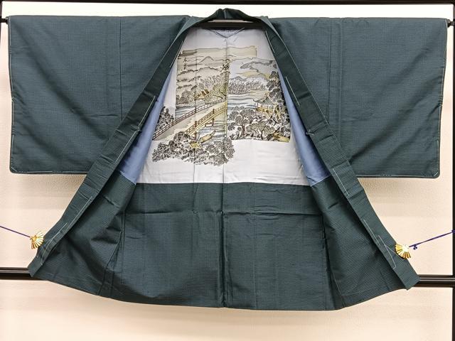 平和屋着物○男性 本場大島紬 100亀甲 総詰め 正絹 逸品 AABF8794ph