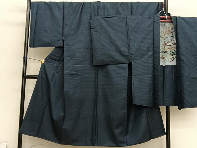 平和屋着物●男性　本場大島紬　アンサンブル　100亀甲　総詰め　キングサイズ　さが美扱い　正絹　逸品　BAAX7338hv