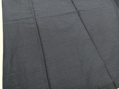 平和屋着物■男性　紬　アンサンブル　格子柄　正絹　逸品　BAAX7339hv