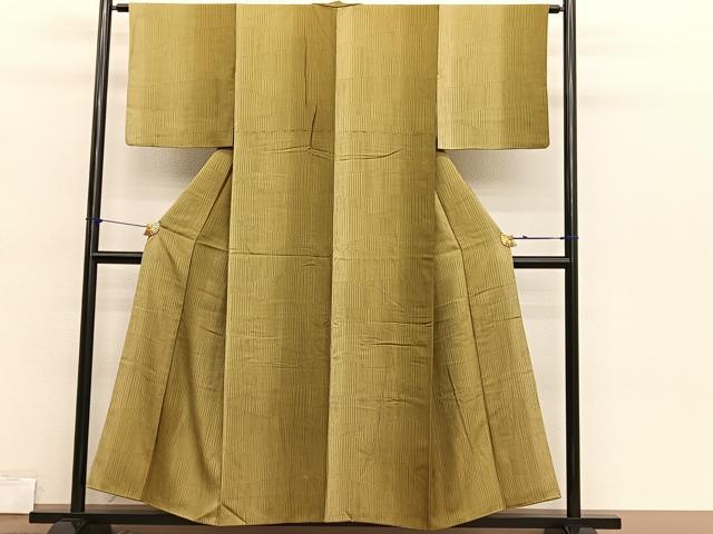 平和屋着物■上質な小紋　幾何学文様　暈し染め　正絹　逸品　BAAX7341hv